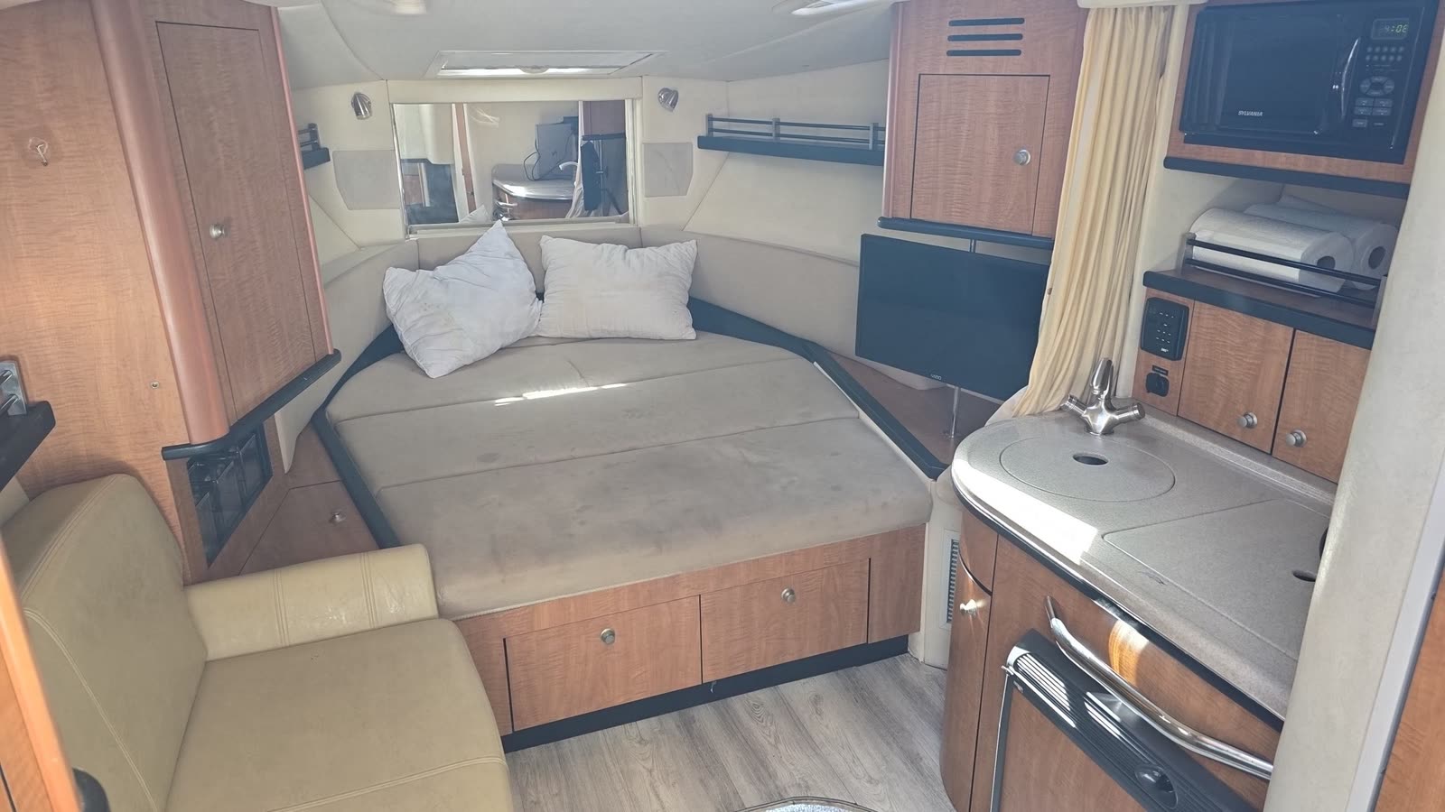 Air-conditioned cabin below deck