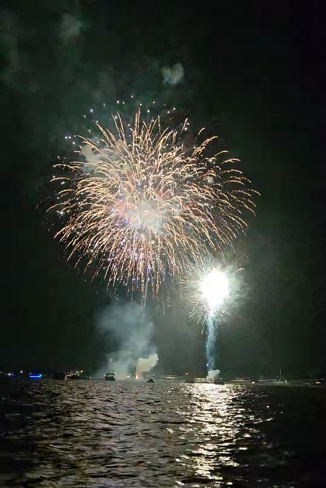 Fireworks over Lake Conroe