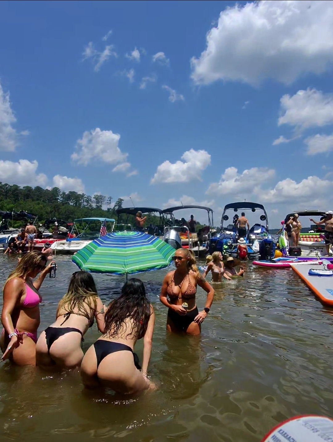 Floating with the crowd