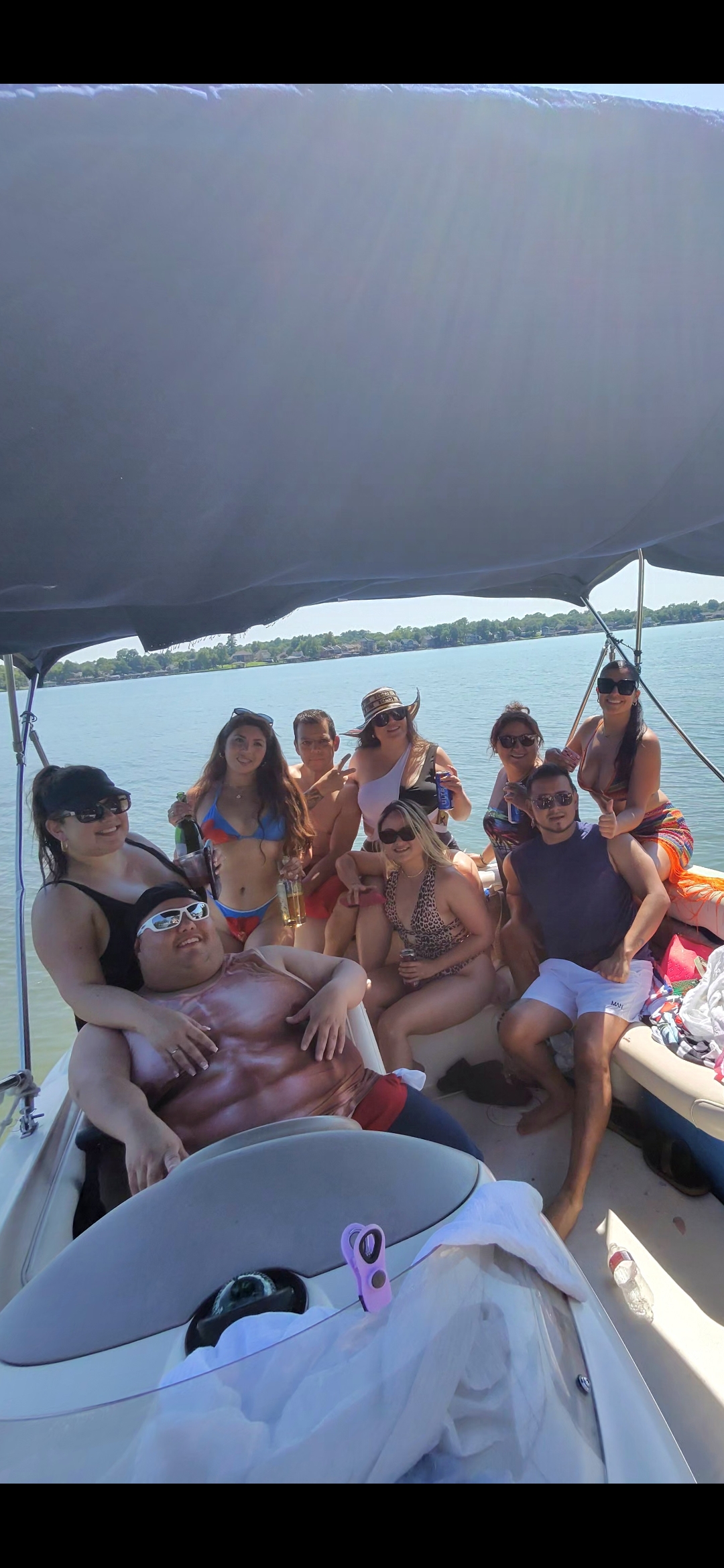 The whole group, all smiles